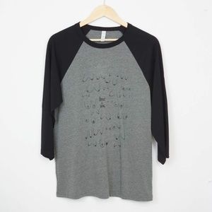 3/$10 SALE Graphic Ringer T Shirt Sleep Shirt